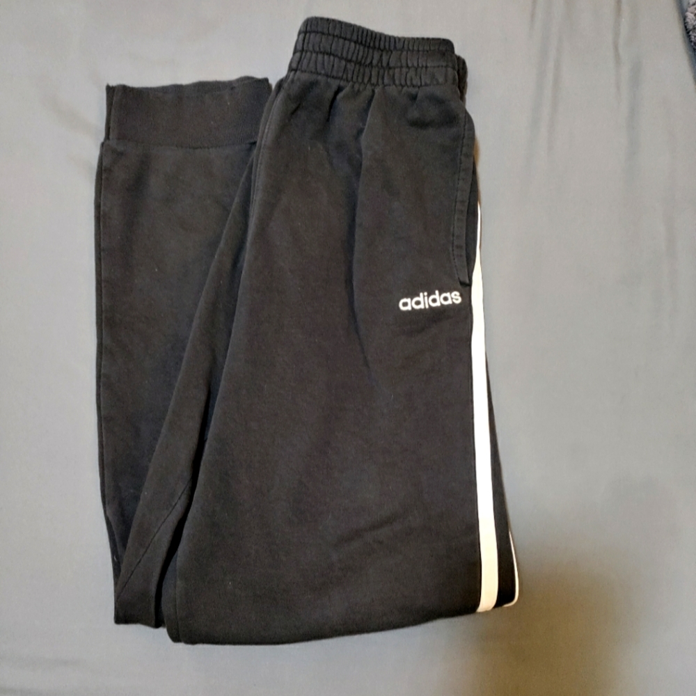 Adidas Youth 3 stripe pants Size large black